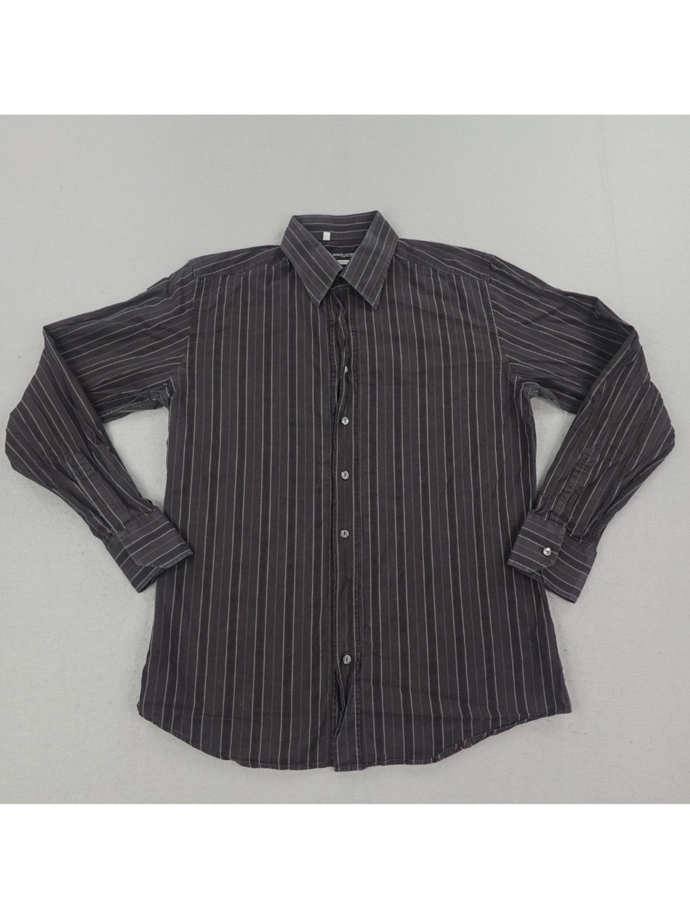 Dolce & Gabbana Tailored Fit Striped Button Down Shirt 17.5 / 44 Italy